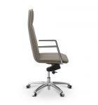 Кресло Соло экокожа серо-коричневая CN6