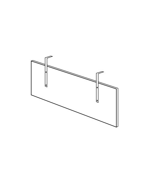 Защитная панель для отдельно стоящего стола длиной 180 см светлый дуб